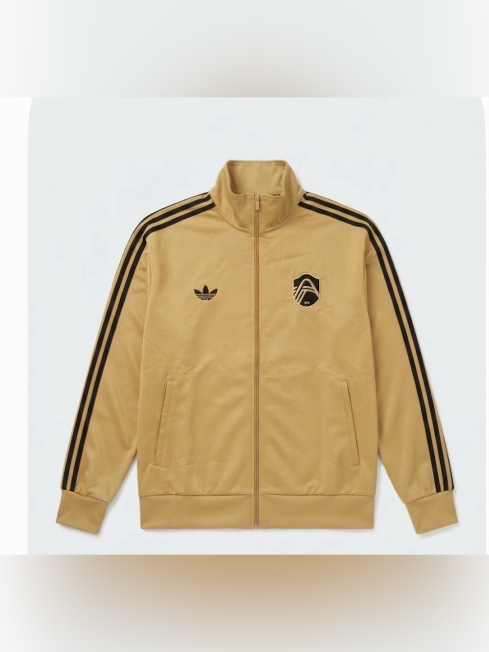Adidas STL FBIRD TT Gold Beige/Black Track Jacket Full Zip Men's XL NWT